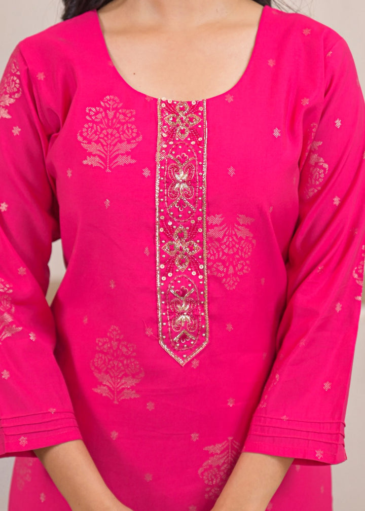 Shanti Raspberry Work Suit Set