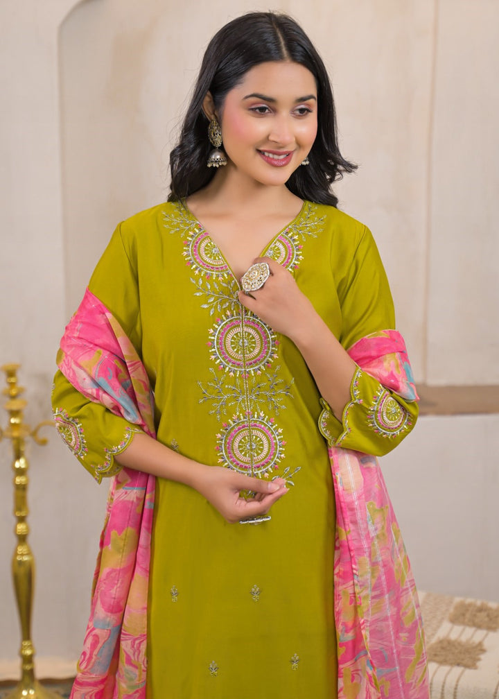 Ivy Zest Embroidered Suit Set
