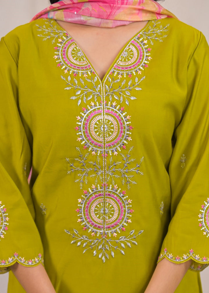 Ivy Zest Embroidered Suit Set