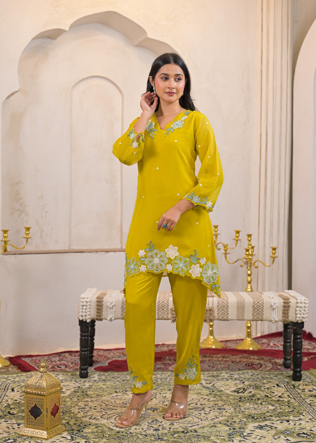 Tanishk Corn Embroidery Co-ord set