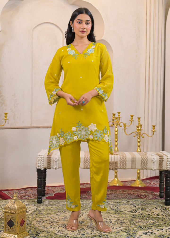 Tanishk Corn Embroidery Co-ord set