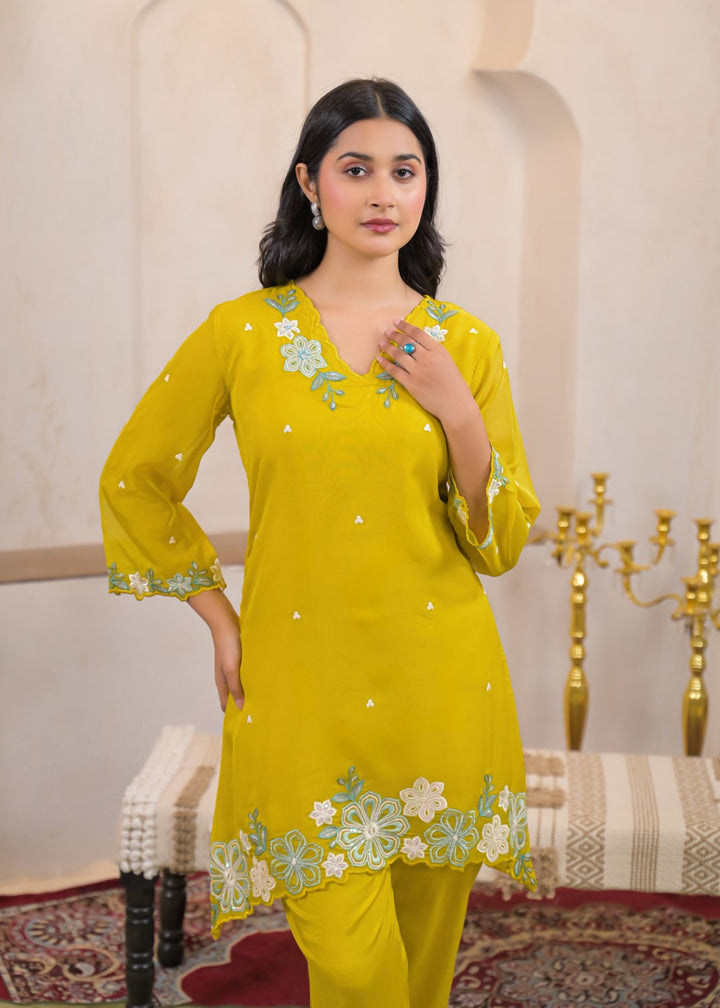 Tanishk Corn Embroidery Co-ord set