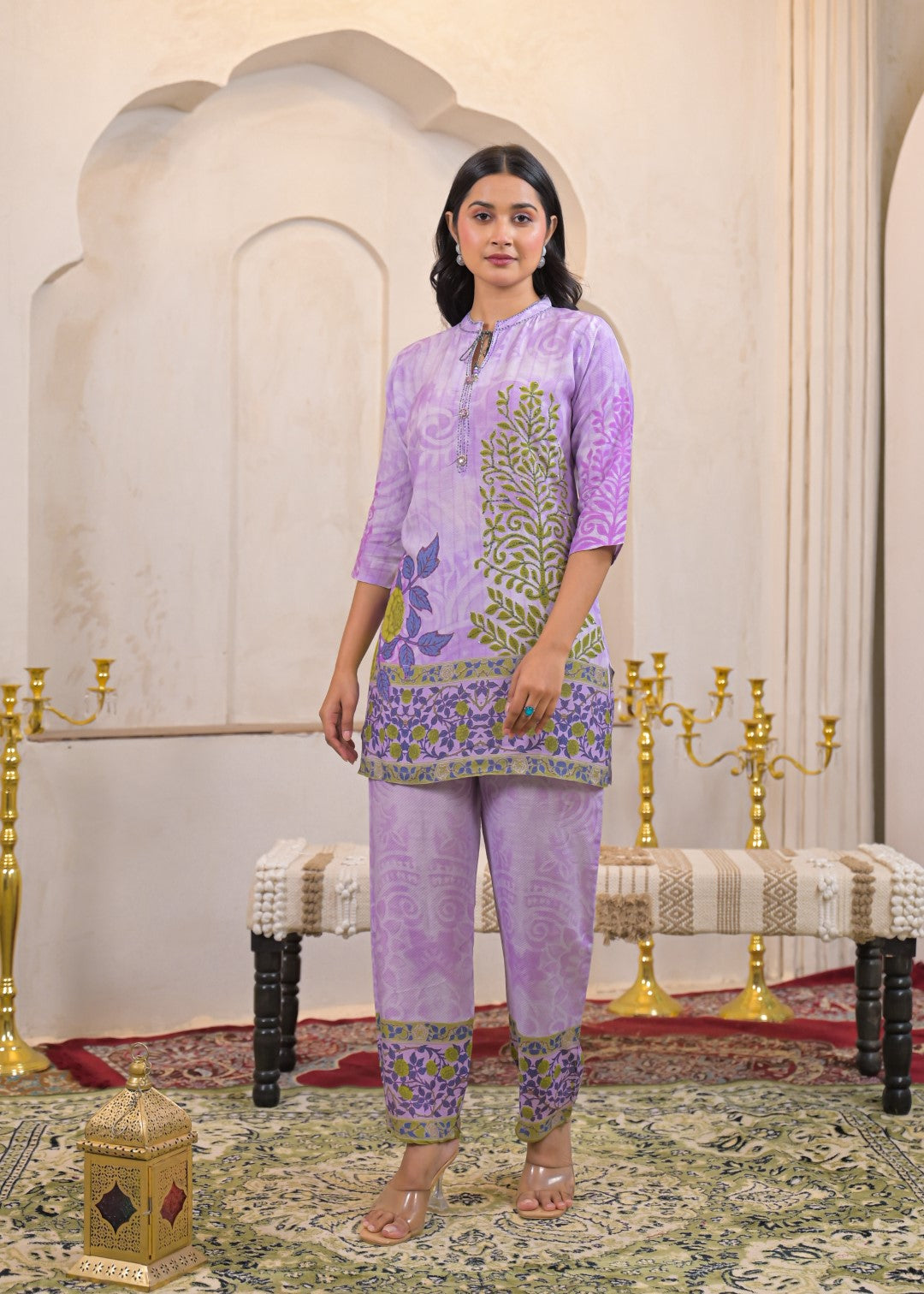 Shanti Lavender Printed Co-ord Set