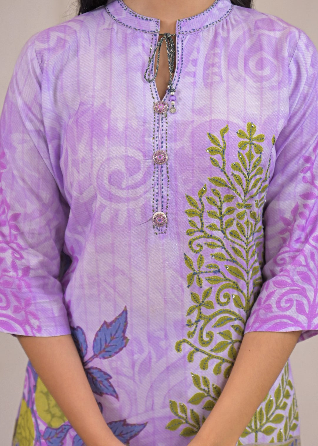 Shanti Lavender Printed Co-ord Set