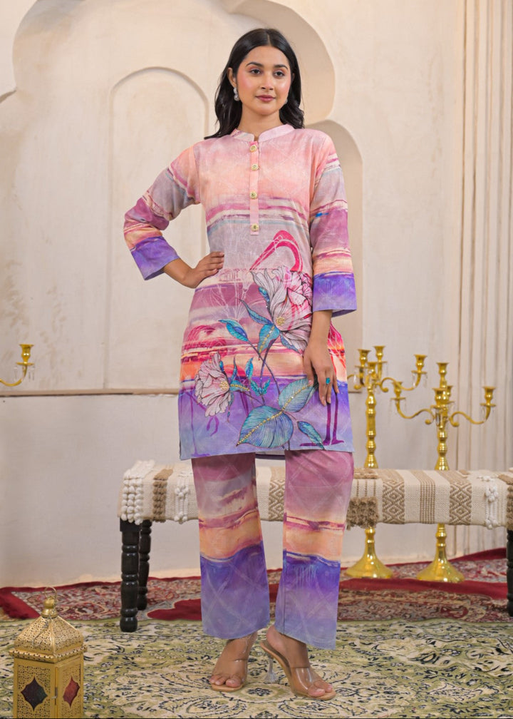 Shanti Softpink Printed cotton Co-ord Set