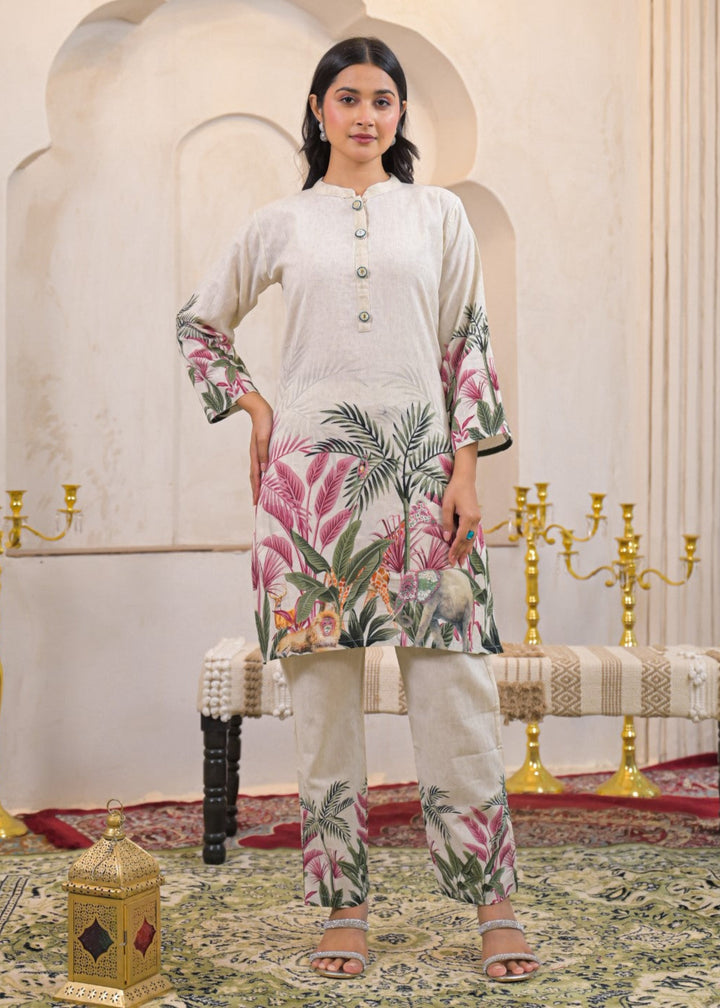 Shanti Fauna Printed Work Co-ord Set