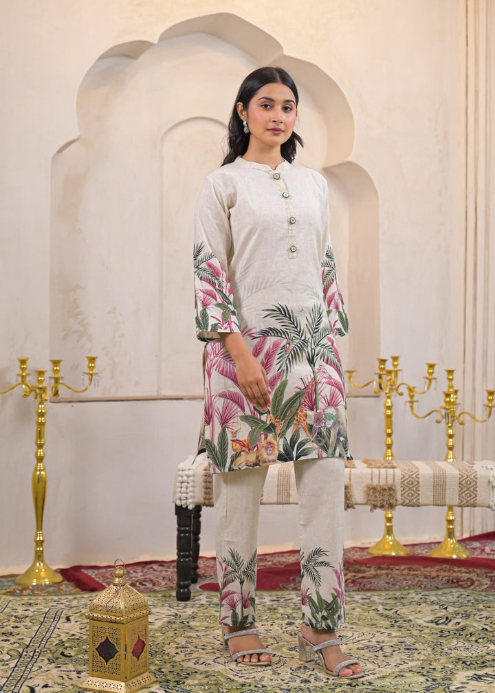 Shanti Fauna Printed Work Co-ord Set