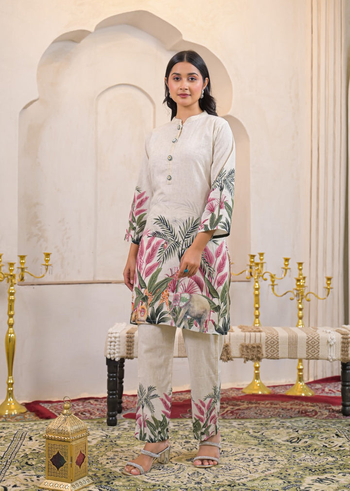 Shanti Fauna Printed Work Co-ord Set