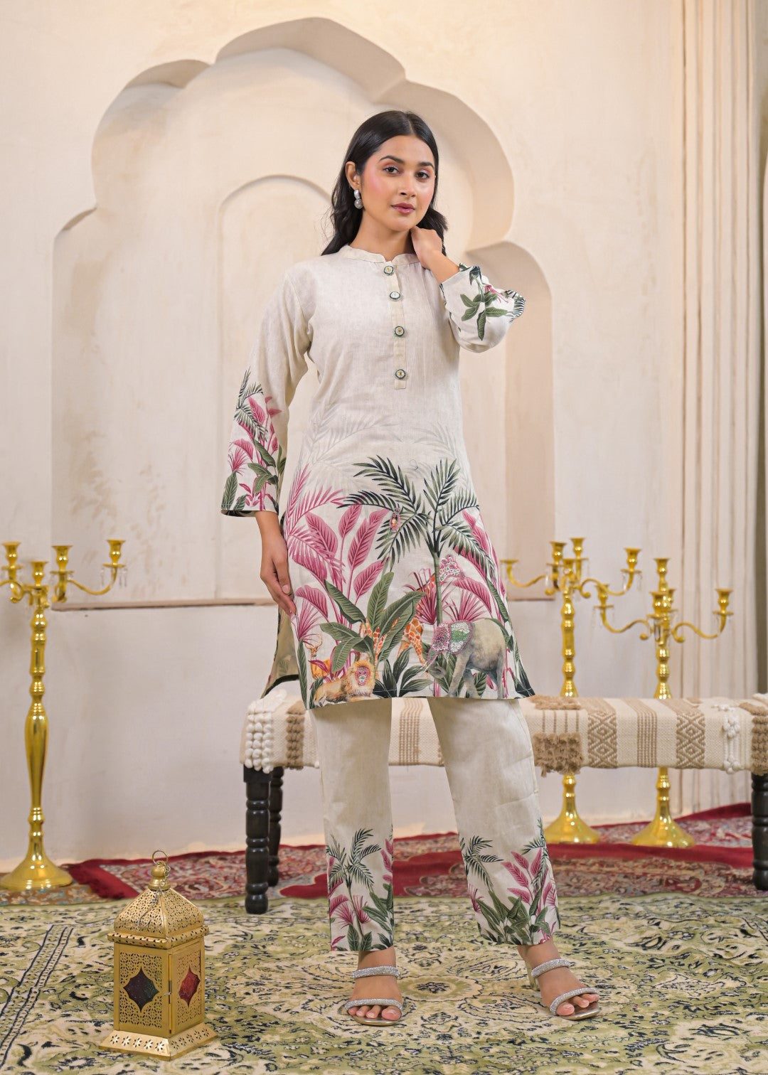 Shanti Fauna Printed Work Co-ord Set