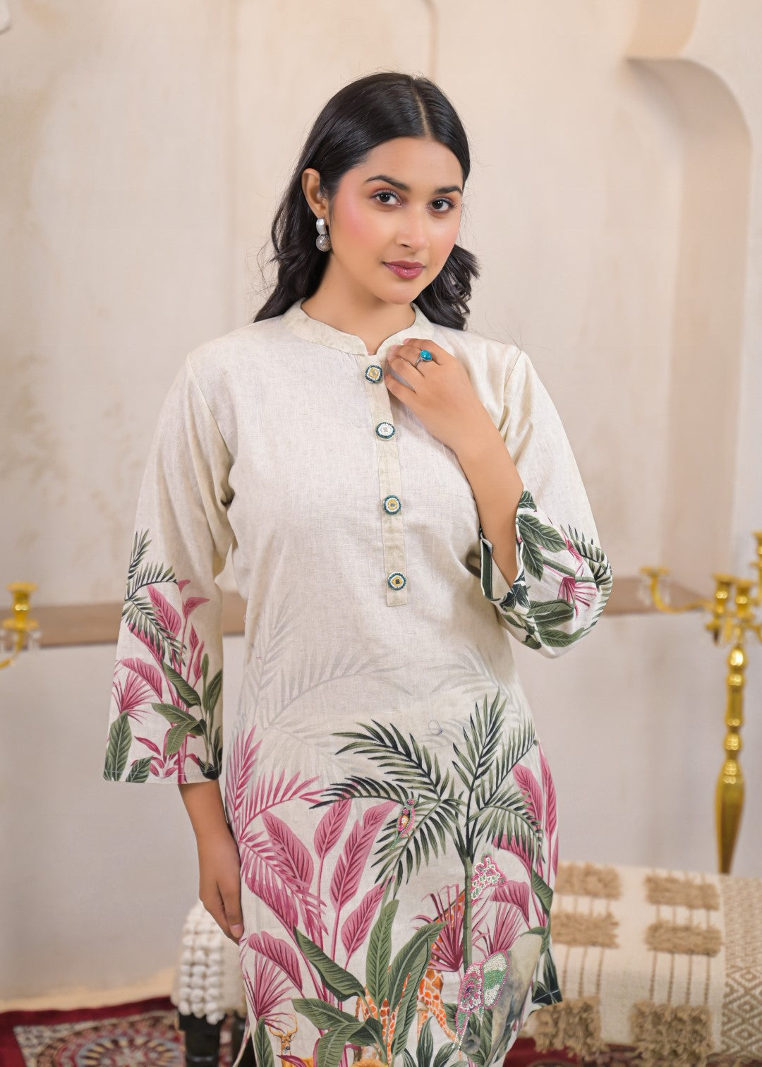 Shanti Fauna Printed Work Co-ord Set