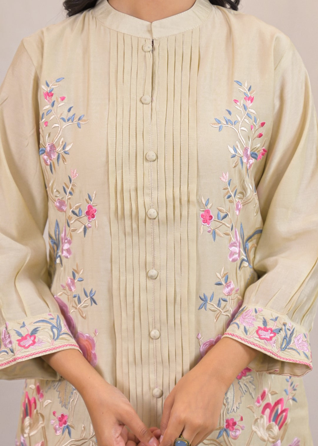 Pankhuri Cream Embroidered Co-ord Set