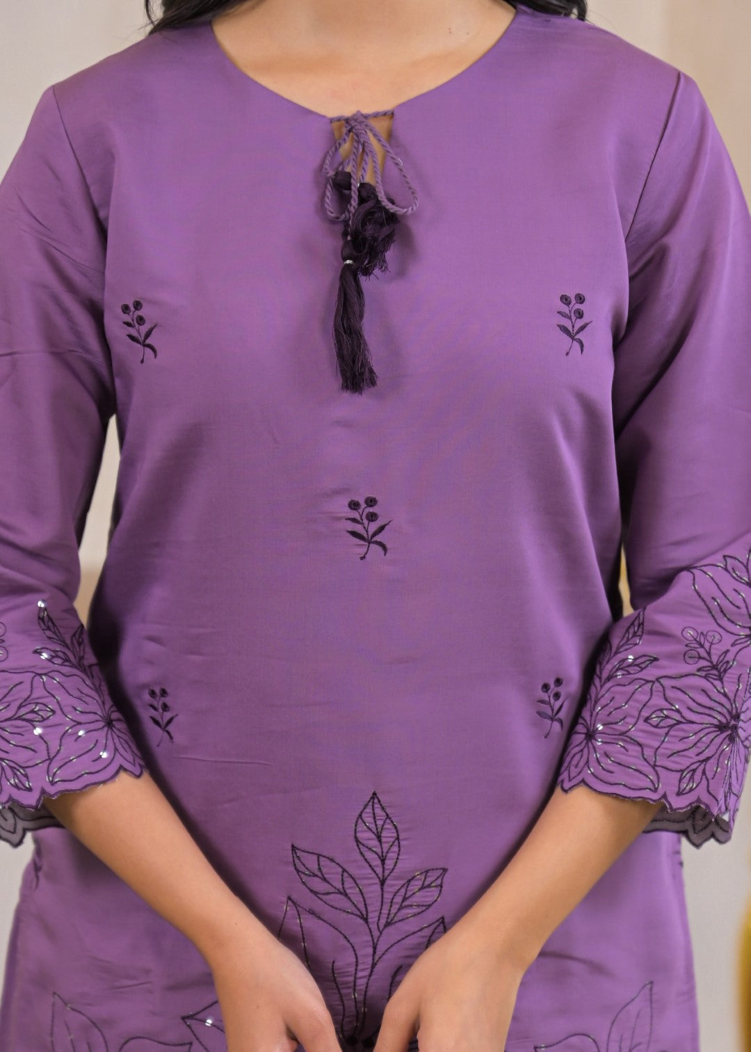 Ivy Plum Embroidered Co-ord Set