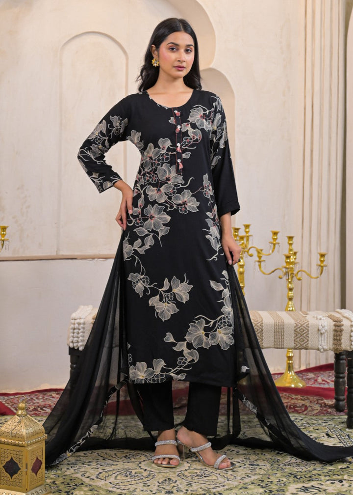 Shanti Onyx cotton kantha Suit Set
