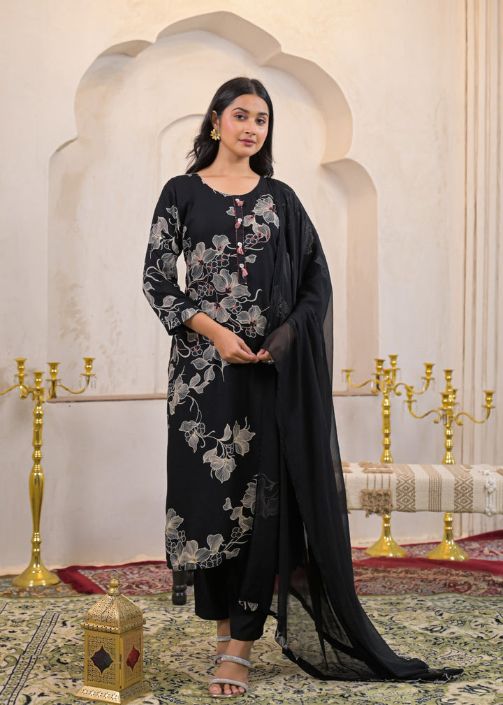 Shanti Onyx cotton kantha Suit Set