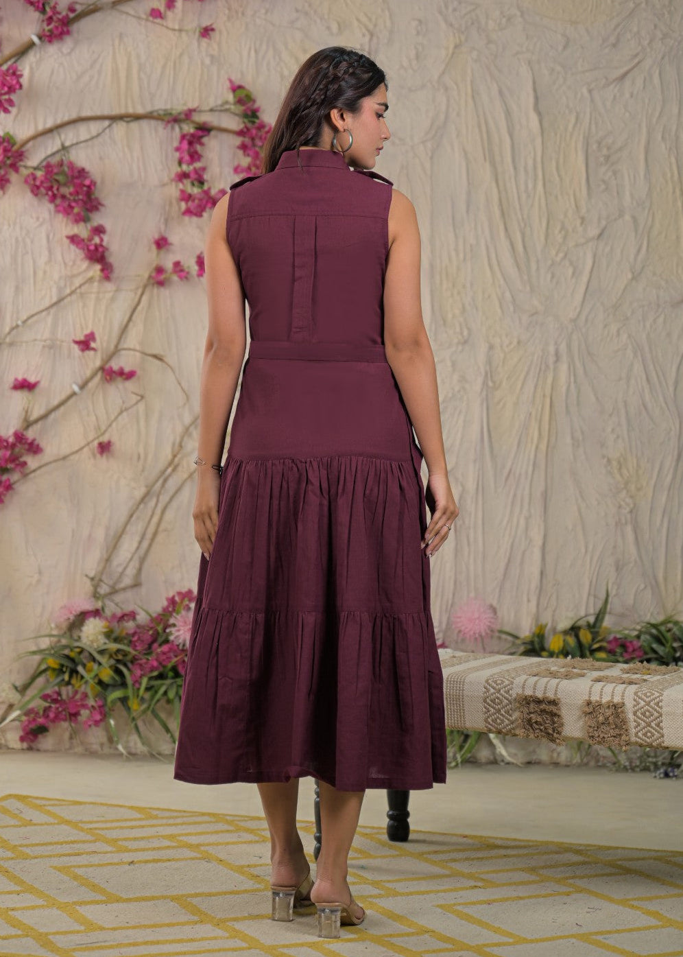 Ridhika mulberry cotton dress