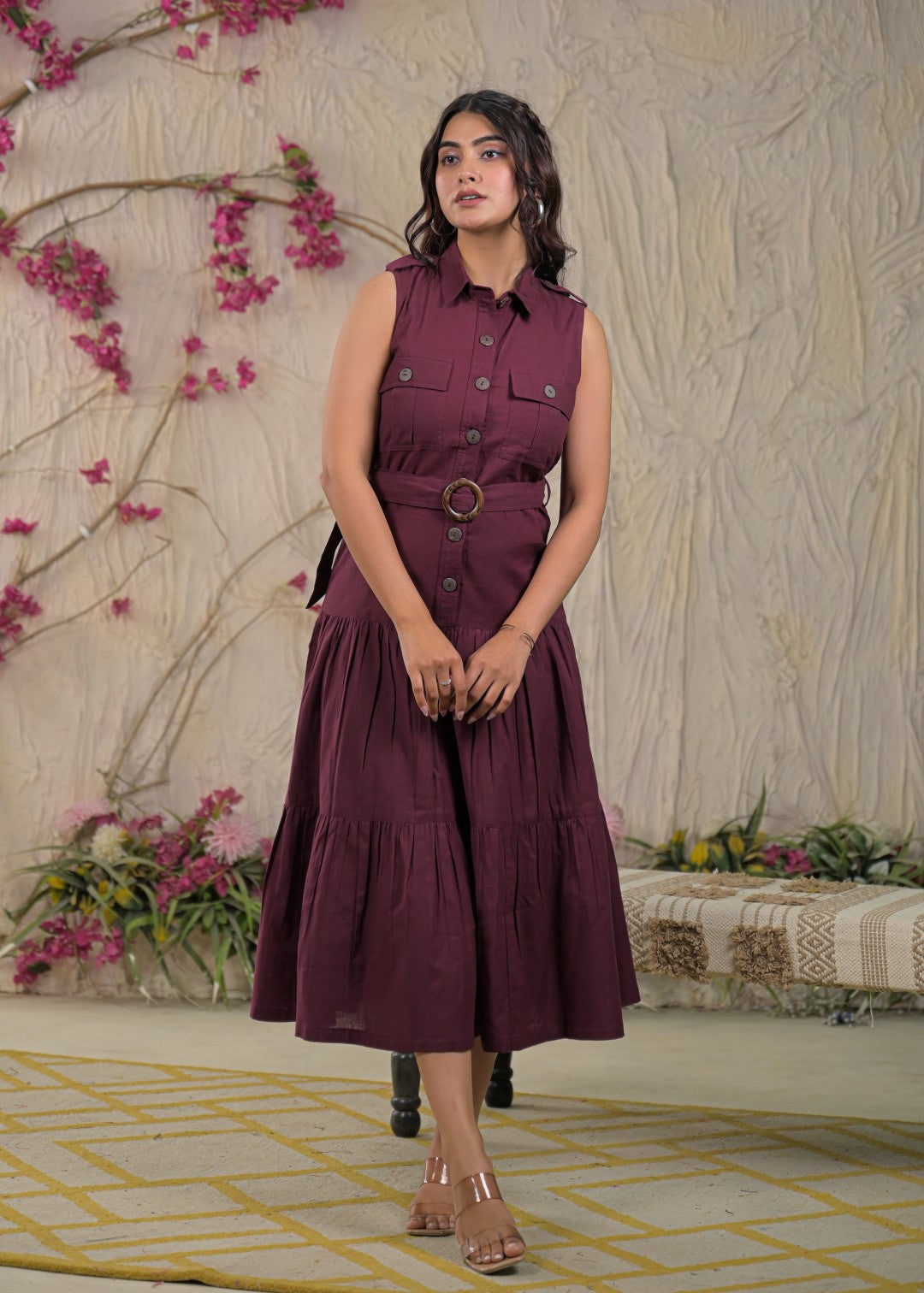 Ridhika mulberry cotton dress