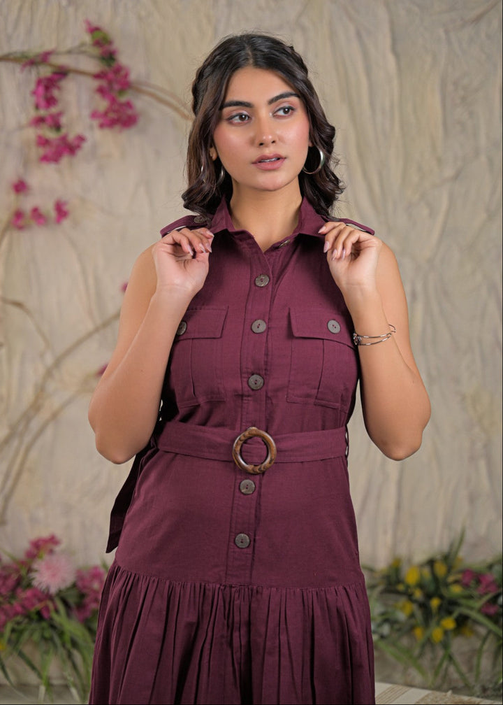 Ridhika mulberry cotton dress
