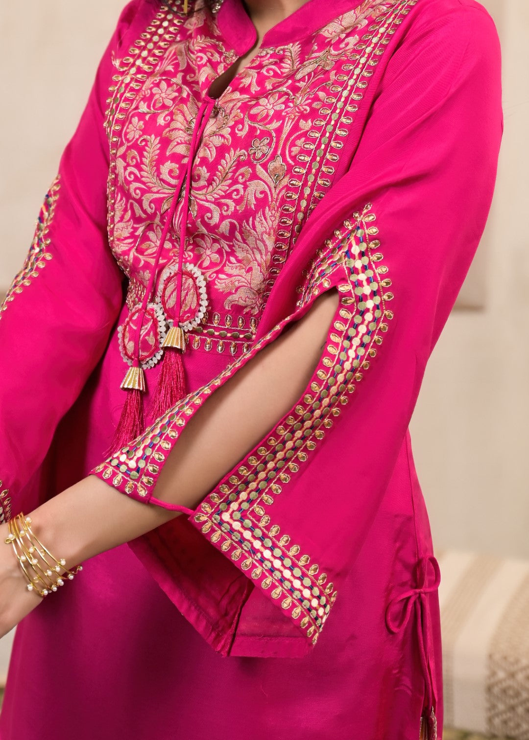 Sera flamingo embroidery premium co-ord set