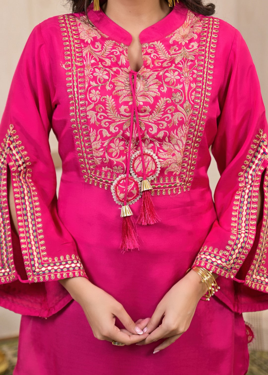 Sera flamingo embroidery premium co-ord set