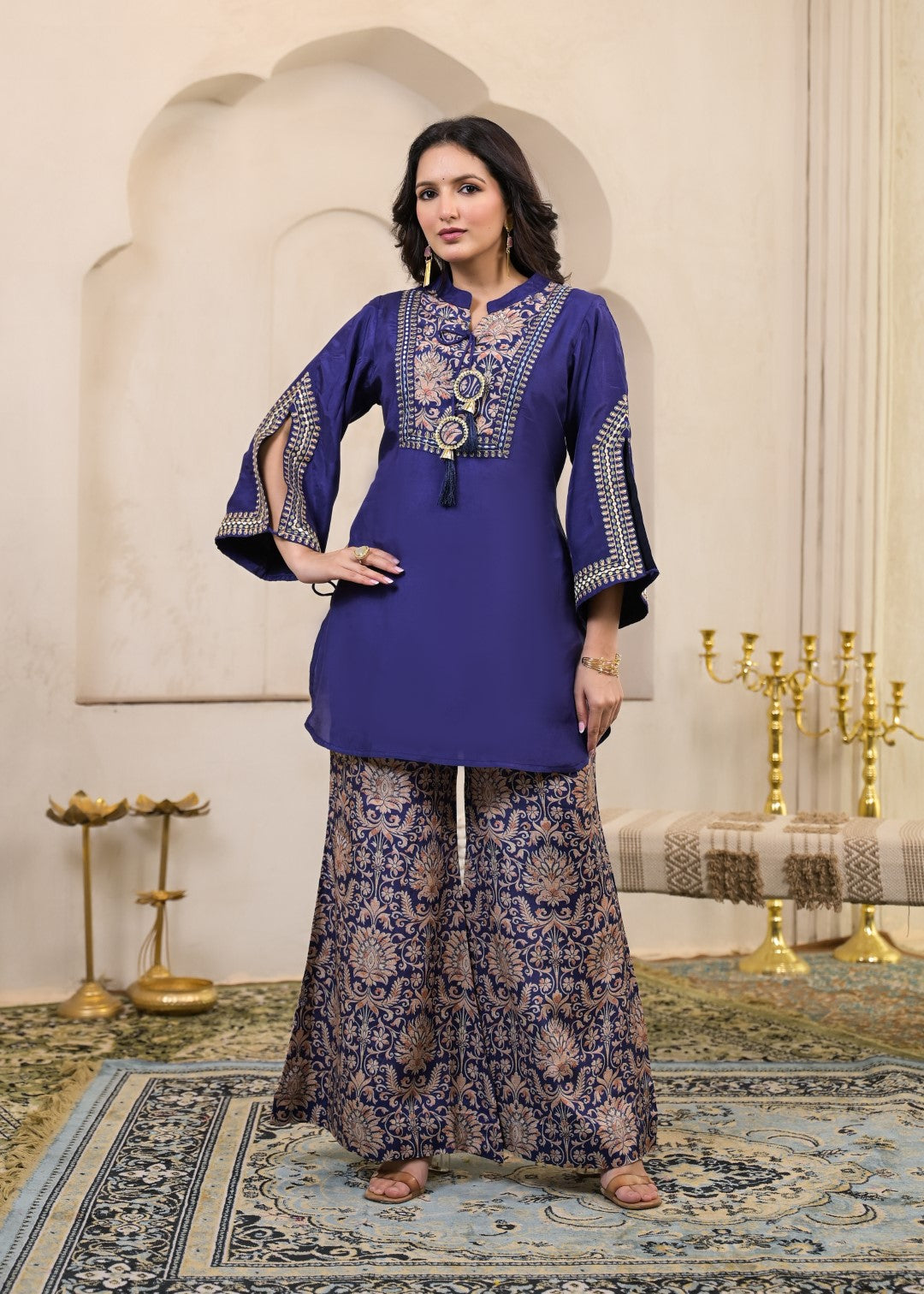 Sera hibis embroidery premium co-ord set