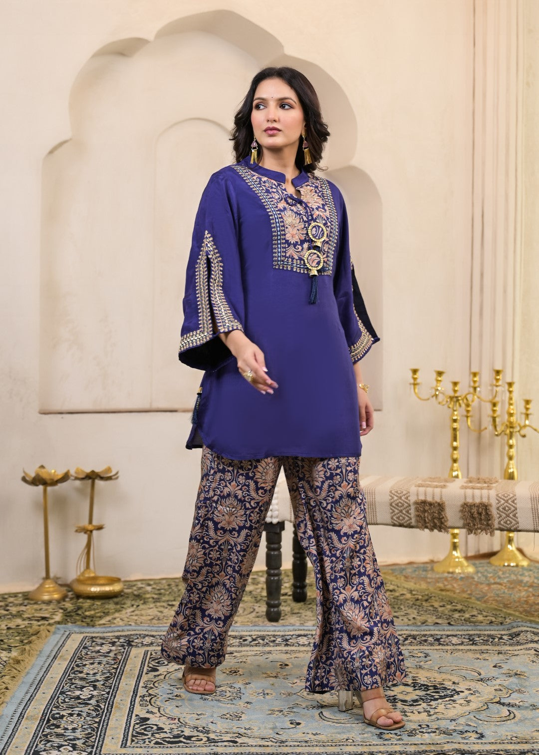 Sera hibis embroidery premium co-ord set