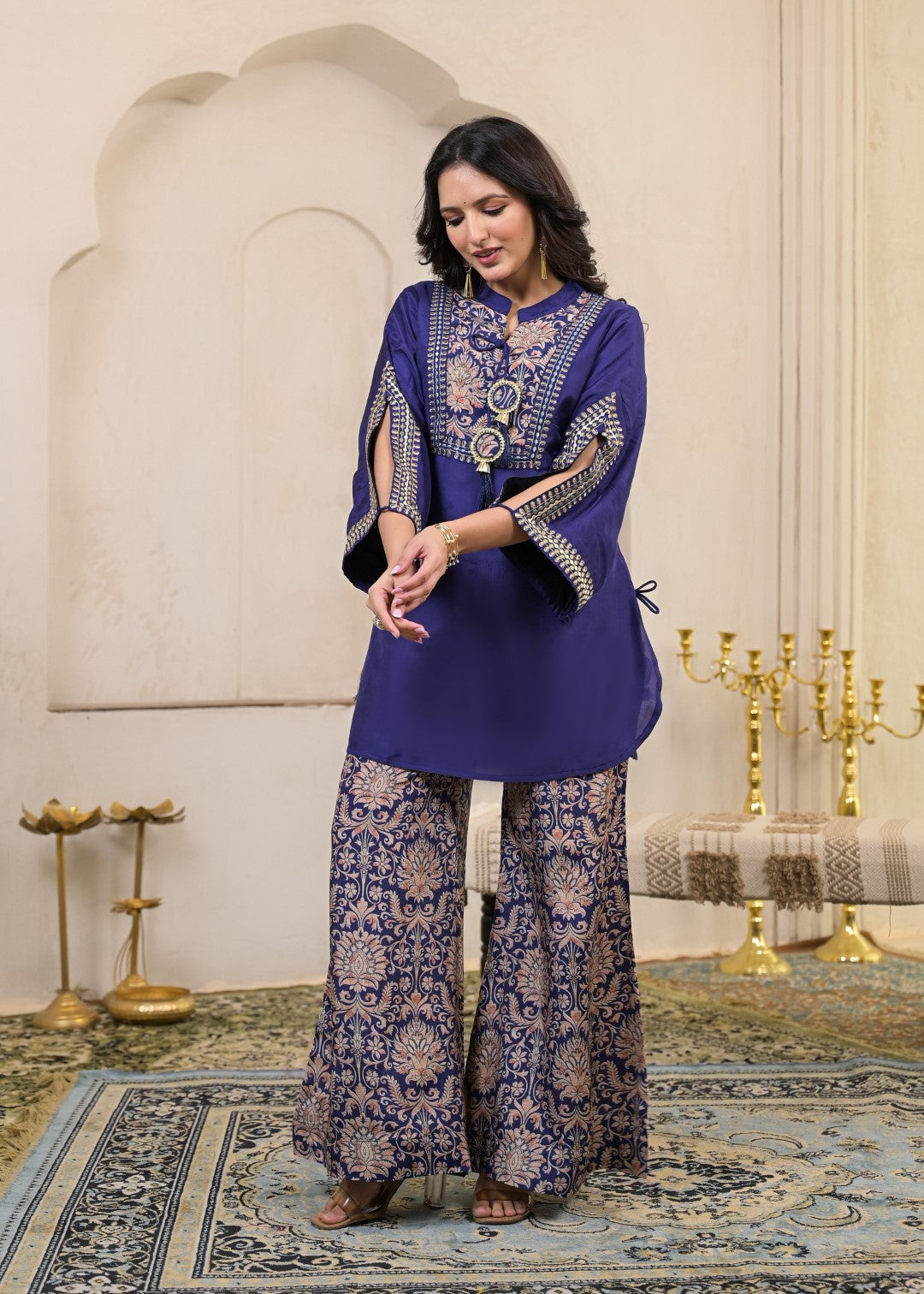 Sera hibis embroidery premium co-ord set