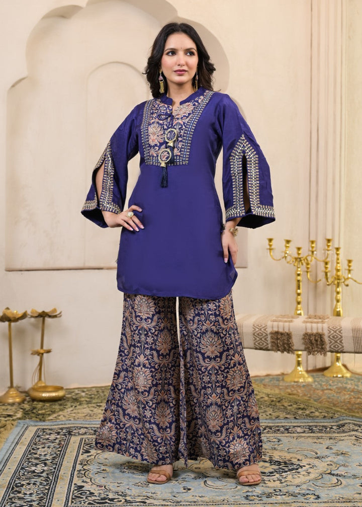 Sera hibis embroidery premium co-ord set