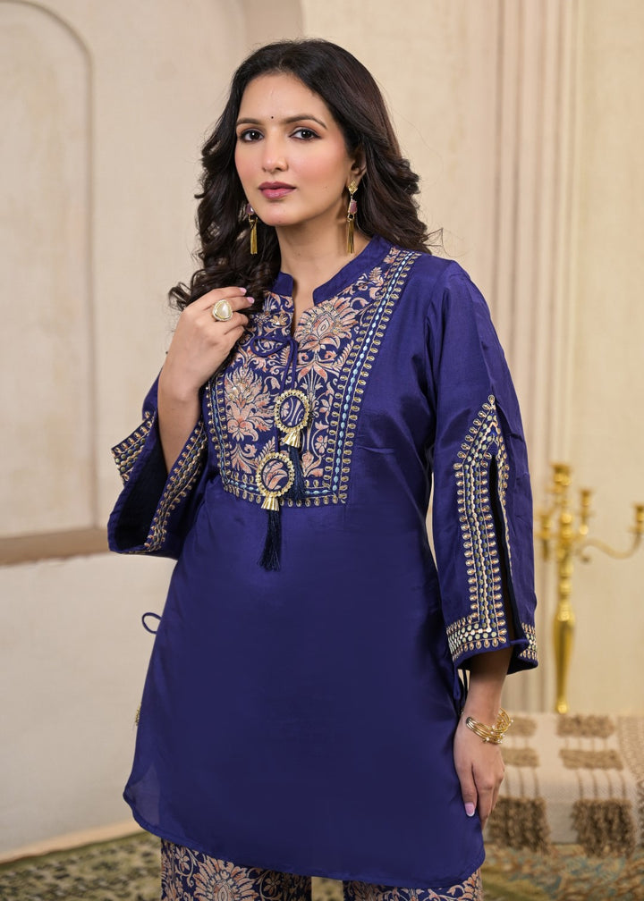 Sera hibis embroidery premium co-ord set