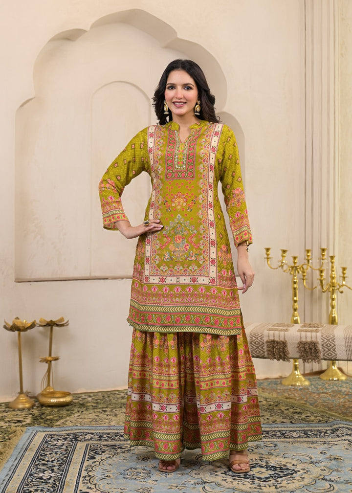 Kara Sahara Full Work Sharara Set