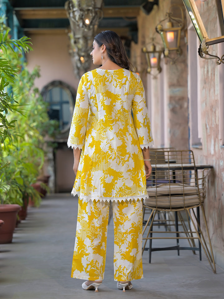 Bali Amber Schiffli Cotton Co-ord Set