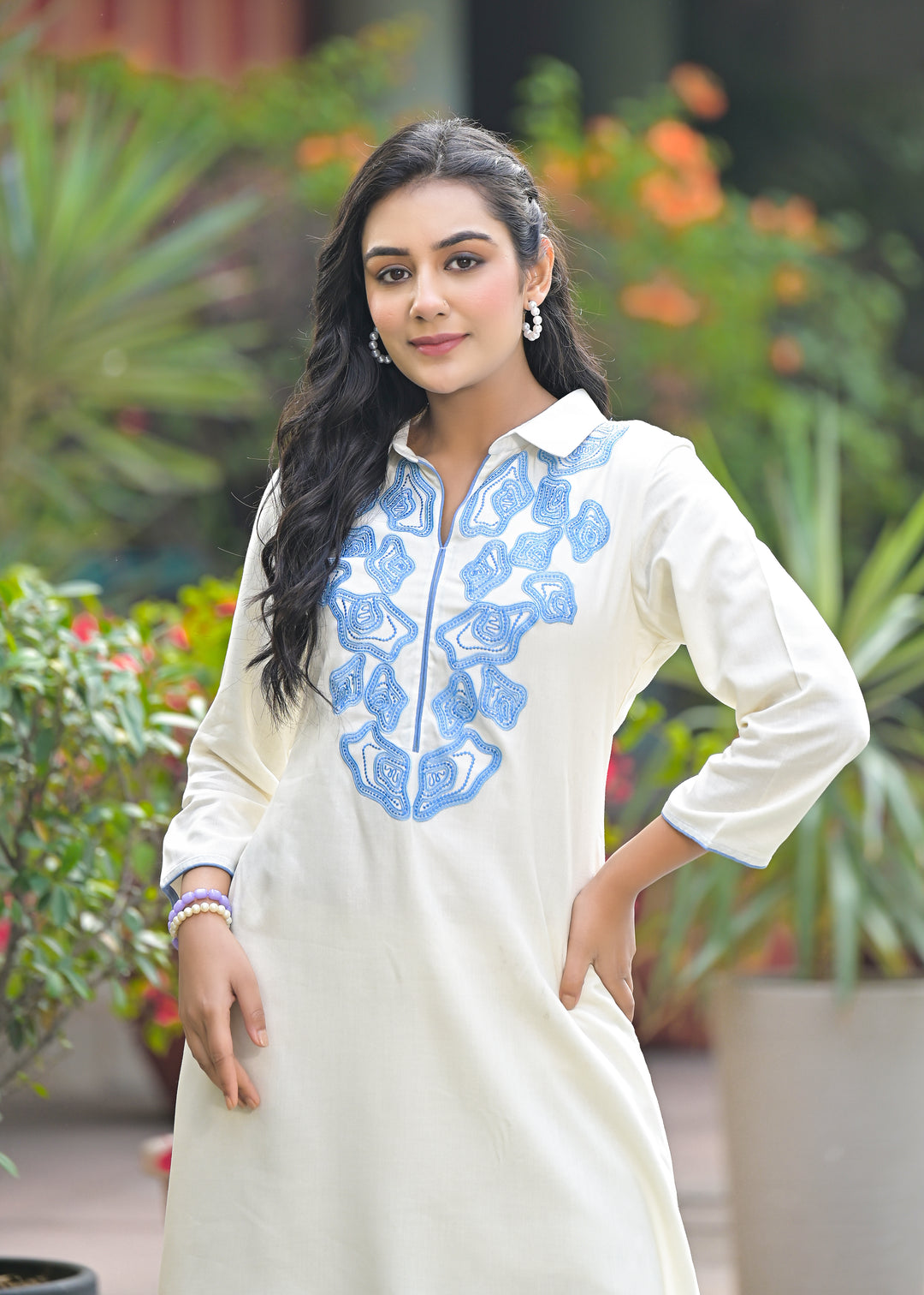 Bela Ice Embroidered Kurta Pant Set