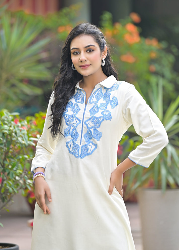 Bela Ice Embroidered Kurta Pant Set
