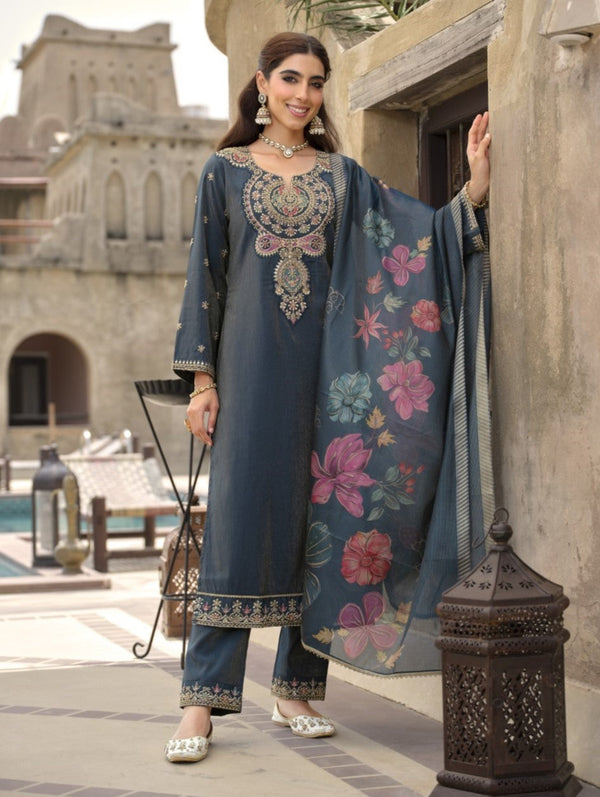 Vishesh Ash full work suit set