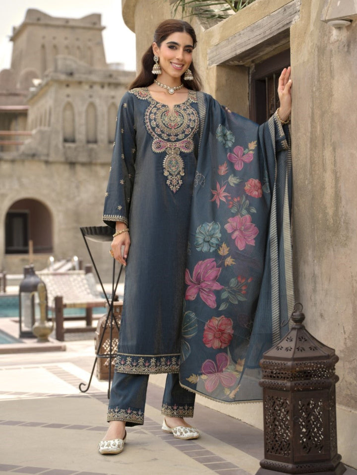 Vishesh Ash full work suit set