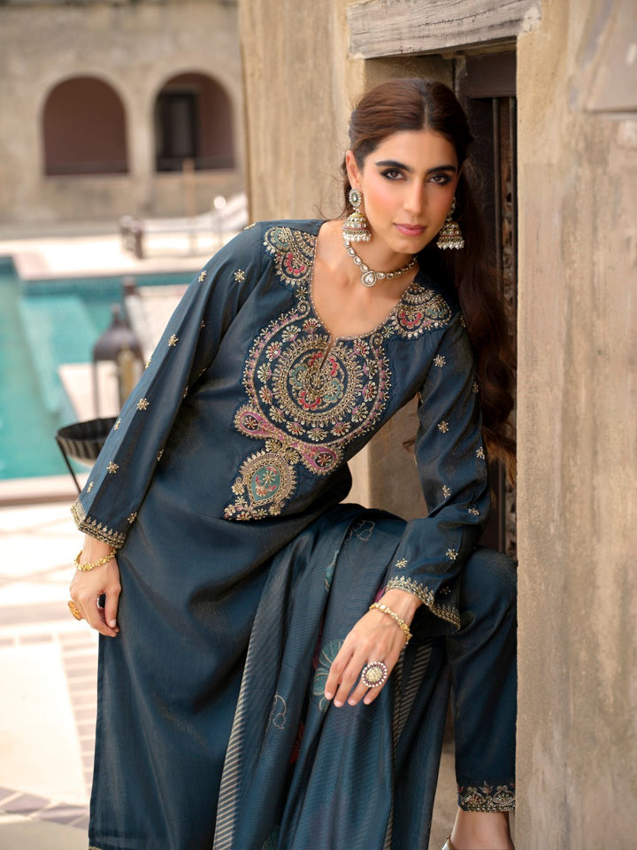 Vishesh Ash full work suit set