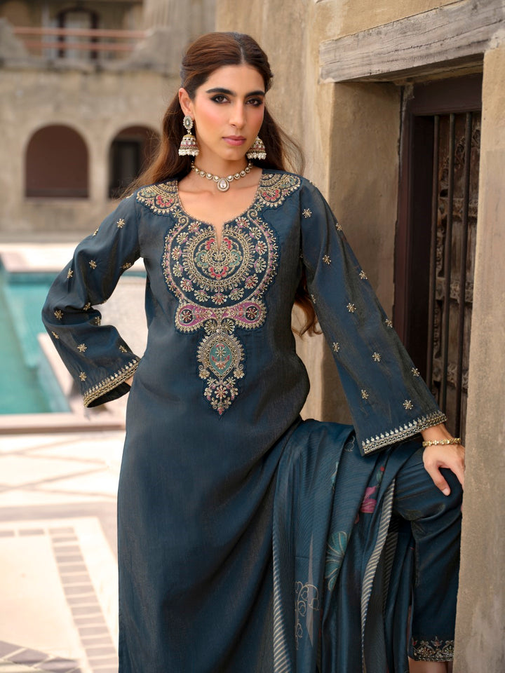 Vishesh Ash full work suit set