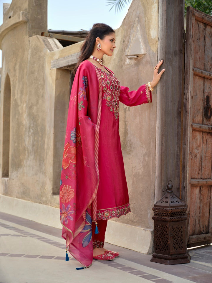 Vishesh rose full work suit set