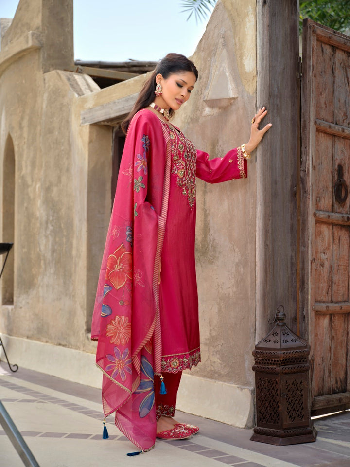 Vishesh rose full work suit set