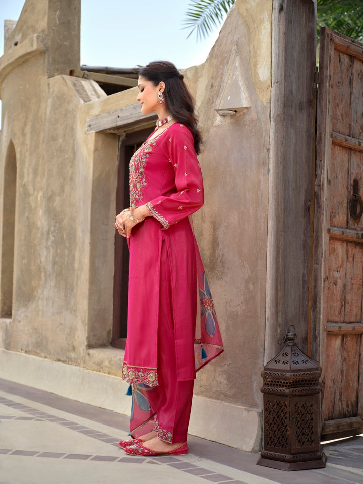 Vishesh rose full work suit set