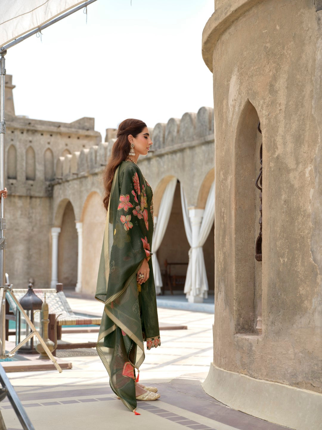 Vishesh moss full work suit set