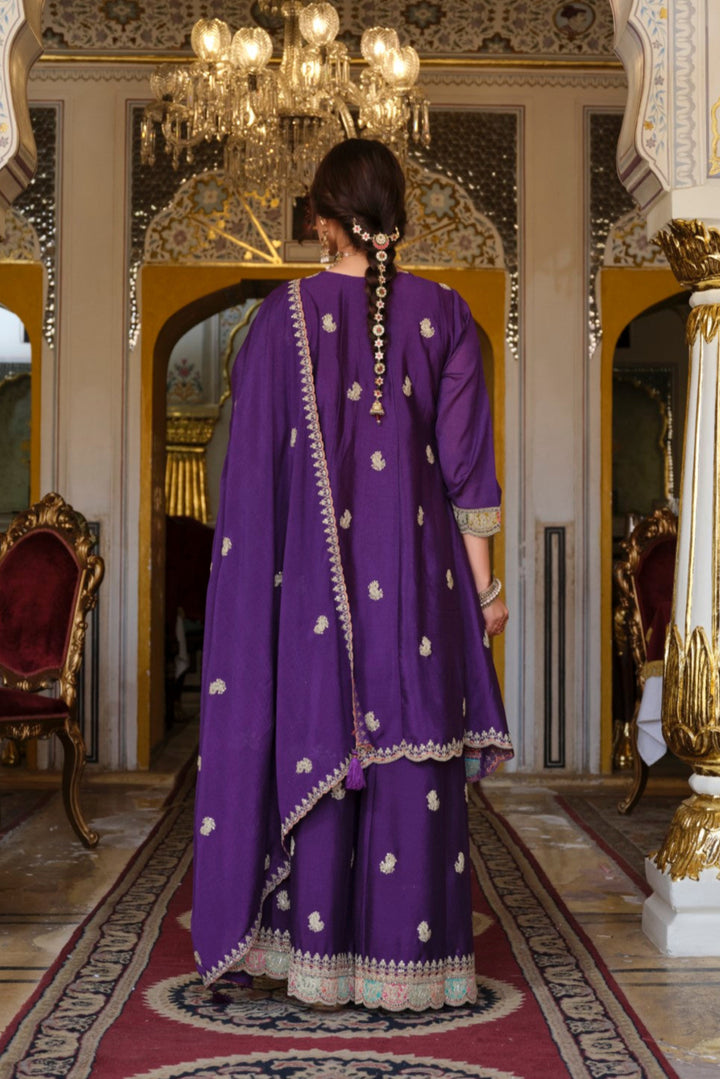 Kasumal Orchid Full Work Gharara Set