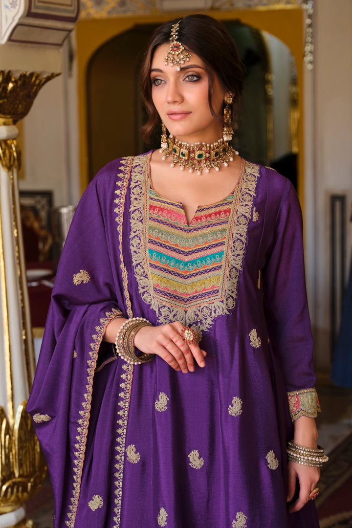 Kasumal Orchid Full Work Gharara Set