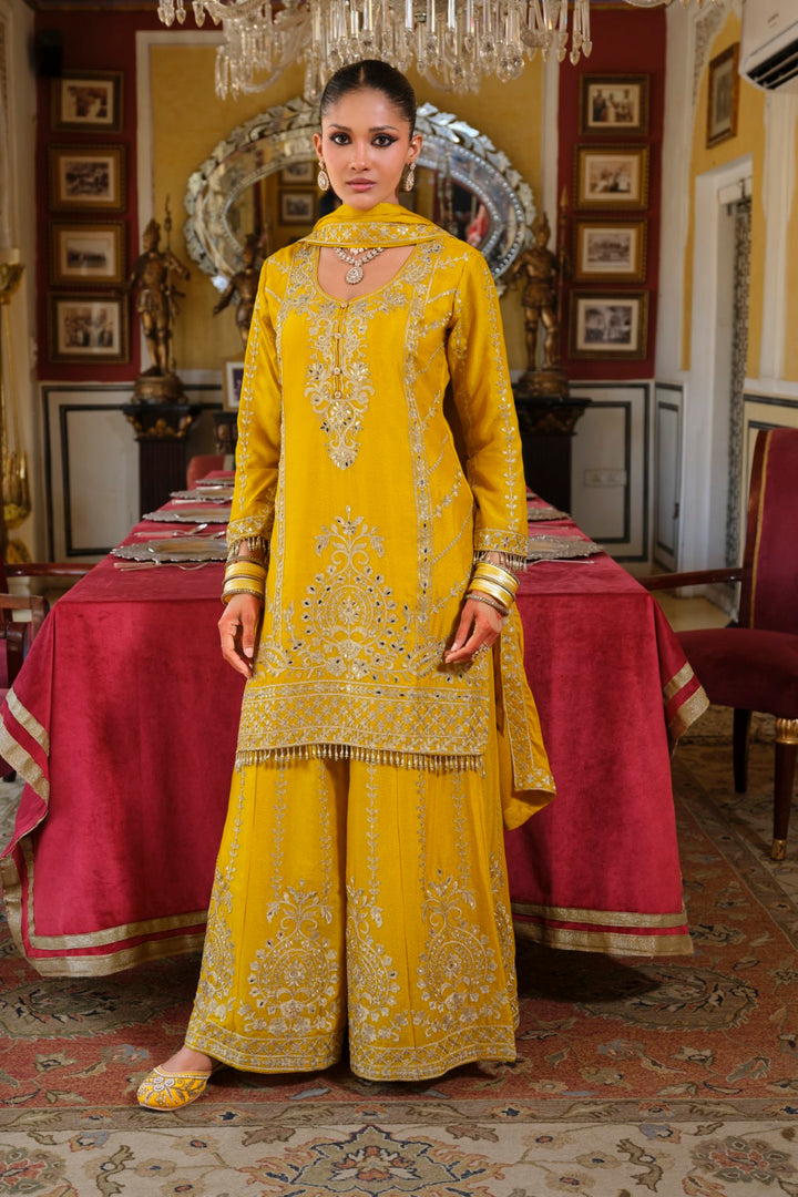 Sambhav amber full work suit set