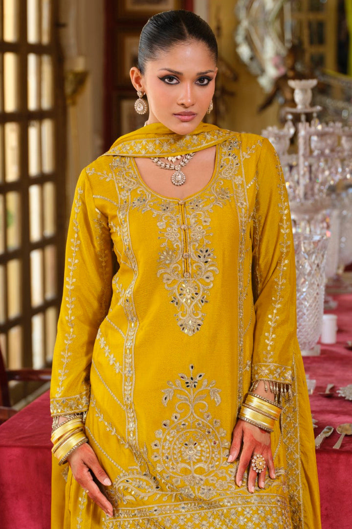 Sambhav amber full work suit set