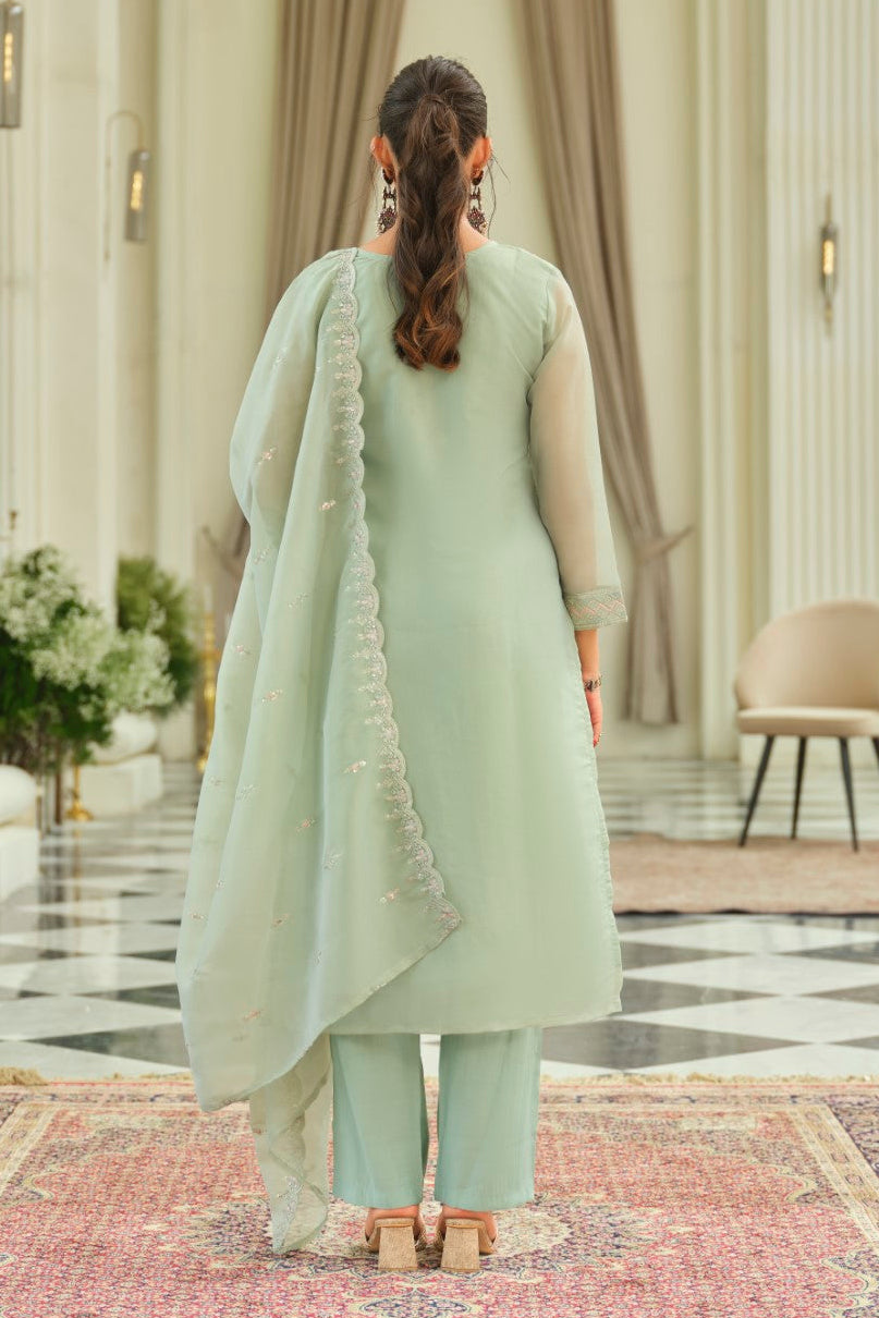 Adab minty full work suit set
