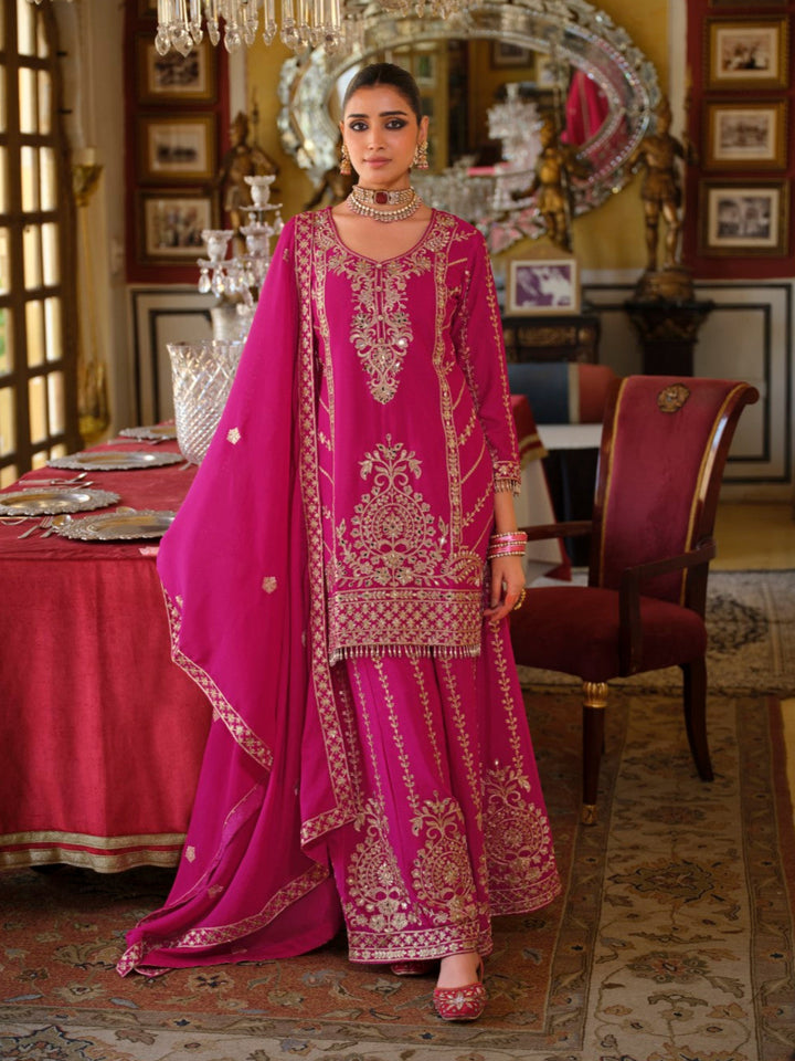 Sambhav rose full work sharara suit set