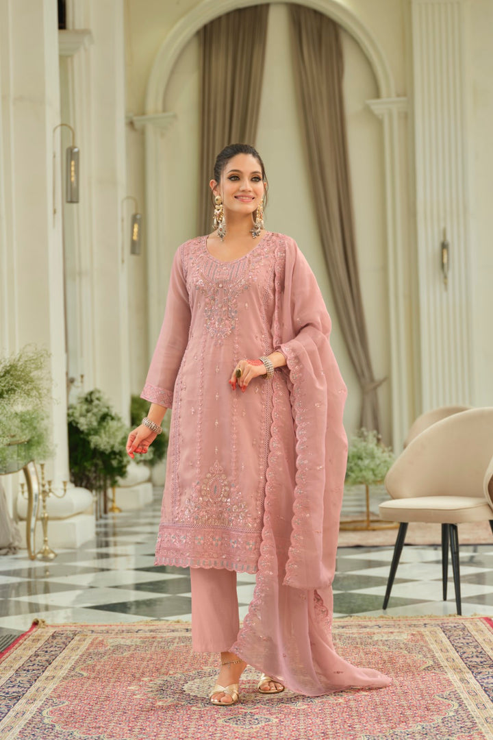 Adab softpink full work suit set