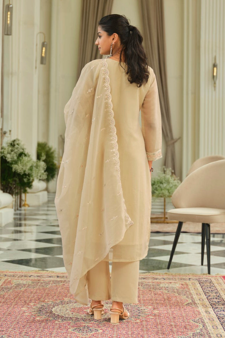 Adab caramel full work suit set