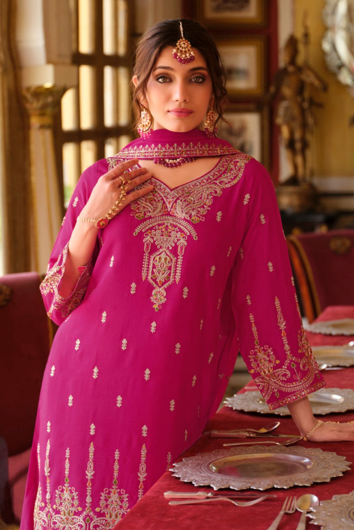 Biswas Rose Full Work Gharara Set