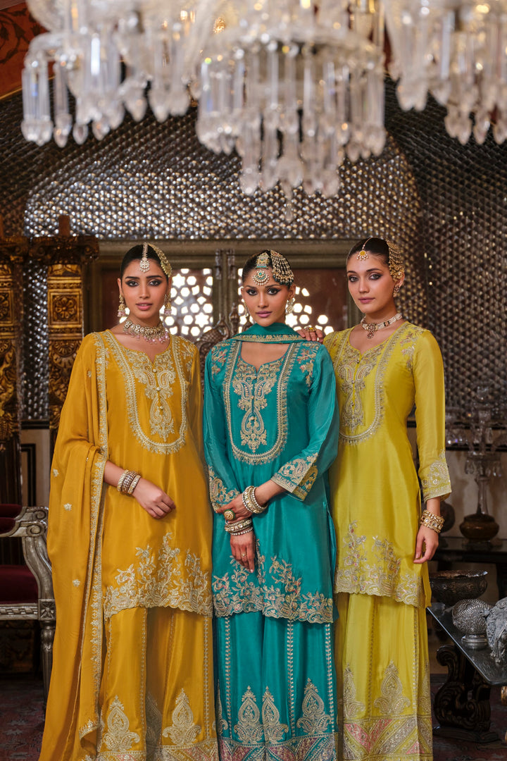 Gunja Amber Full Work Heavy Gharara Set